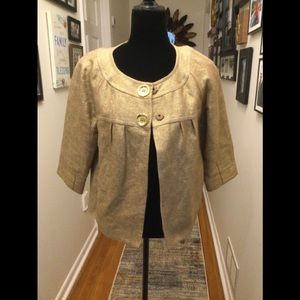 Michael Kors Metallic gold Crop jacket size M